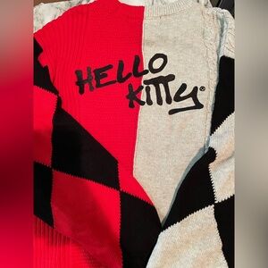 Hello Kitty Forever 21 Cable Knit Sweater HTF Colorblock Men's M